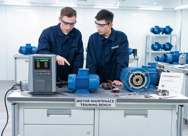 Training bench for motor maintenance
