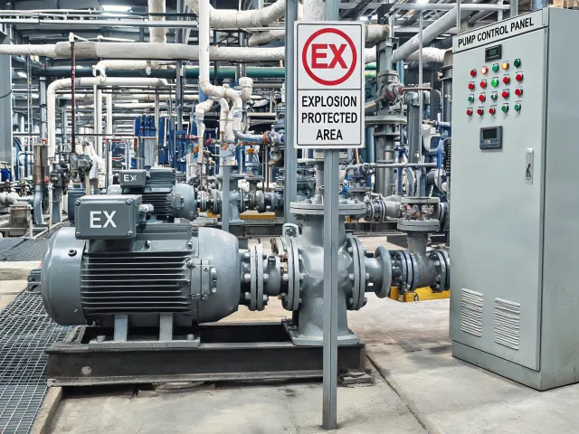 Chemical plant motor area
