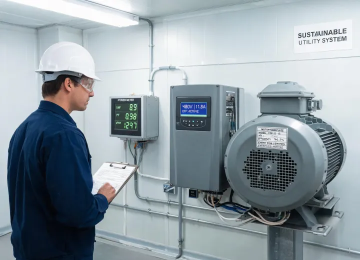 Efficient motor and VFD installation